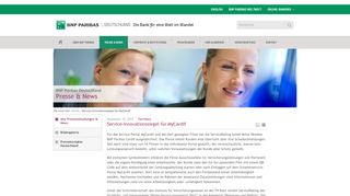 
                            4. Service-Innovationssiegel für MyCardif - BNP Paribas Deutschland