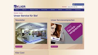 
                            2. Service - Klier