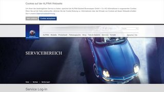 
                            10. Service Log-In: ALPINA Automobiles