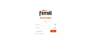 
                            7. Service-Net | Log in - Ferroli