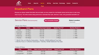 
                            11. Service Plans [Narasaraopeta] - Excell Broadband