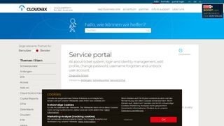 
                            3. Service portal, ticket system, login, password, support ... - Cloudiax AG