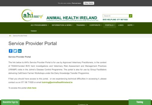 
                            3. Service Provider Portal – Animal Health Ireland