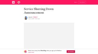 
                            1. Service Shutting Down Announcement - Shou Blog - Shou.TV