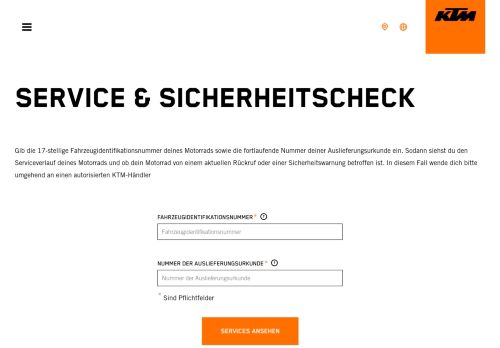 
                            4. Service & Sicherheits Check - ktm