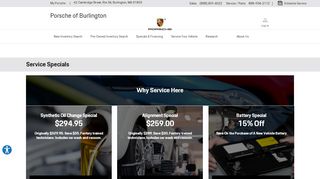 
                            11. Service Specials - Porsche of Burlington