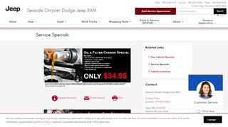 
                            10. Service Specials | Seaside Chrysler Dodge Jeep Ram Fiat