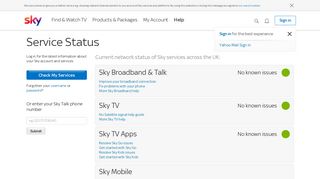 
                            1. Service Status - Sky.com