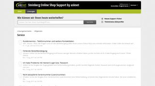 
                            8. Service : Steinberg Online Shop Support by asknet