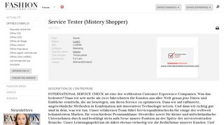 
                            9. Service Tester (Mistery Shopper), INTERNATIONAL SERVICE ...