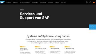 
                            2. Service und Support von SAP