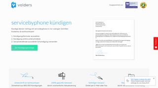 
                            7. servicebyphone kündigen: Jetzt kostenlos & in zwei Minuten - Volders