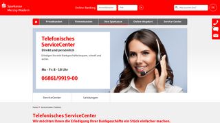 
                            12. ServiceCenter (Telefon) - Sparkasse Merzig-Wadern