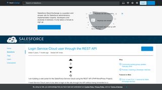 
                            7. servicecloud - Login Service Cloud user through the REST API ...