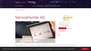 
                            12. ServiceHunter AG - Venture Kick
