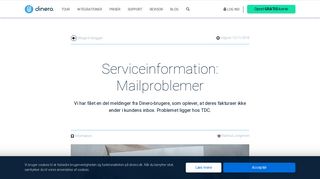 
                            8. Serviceinformation: Mailproblemer | Dinero