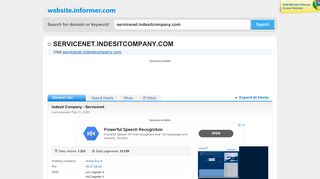 
                            7. servicenet.indesitcompany.com at WI. Indesit Company - Servicenet