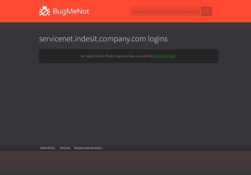 
                            2. servicenet.indesitcompany.com logins - BugMeNot