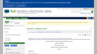 
                            9. Services - 262302-2018 - TED Tenders Electronic Daily