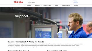 
                            2. Services and Support - Toshiba America