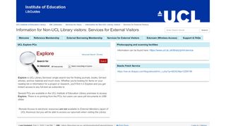 
                            7. Services for External Visitors - Information for Non-UCL Library ...