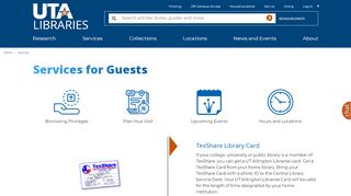 
                            8. Services for Visitors | UTA Libraries