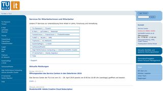 
                            10. Services für Mitarbeiter/innen | IT Solutions | TU Wien
