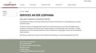 
                            2. Services: Leuphana Universität Lüneburg