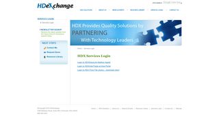 
                            4. Services Login - HDeXchange