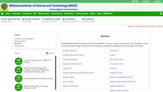 
                            8. Services | Military Institute of Science and Technology (MIST)