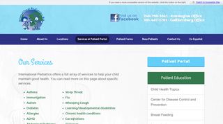 
                            7. Services & Patient Portal - International Pediatrics