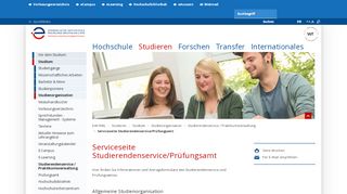 
                            3. Serviceseite Studierendenservice/Prüfungsamt - EvH RWL