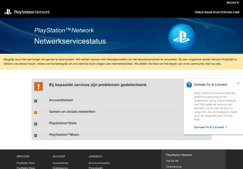 
                            3. Servicestatus van PlayStation™Network | Live PlayStation ...