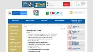 
                            4. Servicios en Línea - Caja de Retiro de las FF.MM. - CREMIL