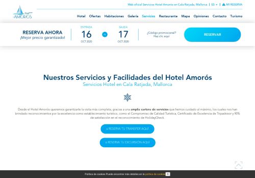 
                            6. Servicios Hotel Amorós en Cala Ratjada, Mallorca, Web Oficial