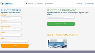 
                            2. Servicios ON-LINE - Login de Clientes - Serinco