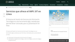 
                            6. Servicios que ofrece el IMPI: SIT en Línea | Instituto Mexicano de la ...