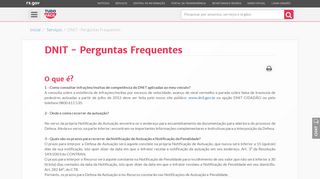 
                            8. Serviços - DNIT - Perguntas Frequentes - TudoFácil RS