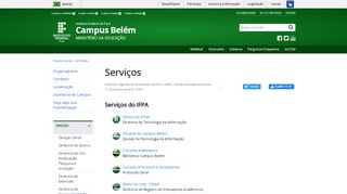 
                            4. Serviços do IFPA - IFPA, Campus Belém