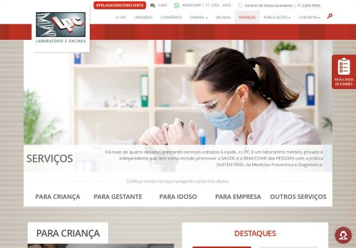 
                            3. Serviços - LPC - Laboratórios e vacinas