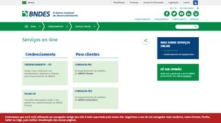 
                            4. Serviços on-line - BNDES