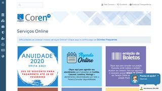 
                            4. Serviços Online - Coren/PR