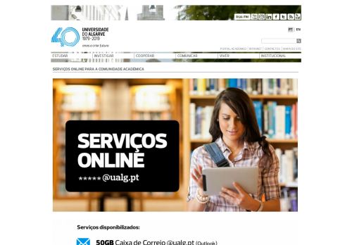 
                            6. Serviços online | Universidade do Algarve