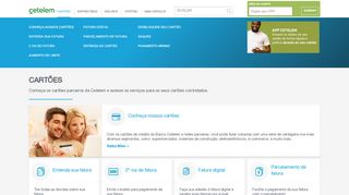 
                            4. Serviços para seu cartão de crédito | Banco Cetelem
