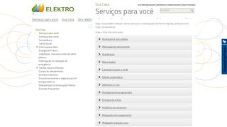 
                            3. Serviços para você - Elektro