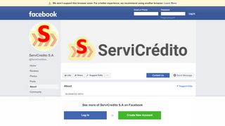 
                            7. ServiCredito S.A - About | Facebook