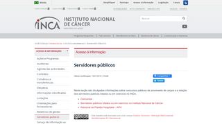 
                            4. Servidores públicos | INCA - Instituto Nacional de Câncer