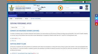 
                            6. Serving Personnel AFGIS | Indian Air Force | Government of India