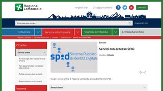 
                            3. Servizi con accesso SPID - Regione Lombardia