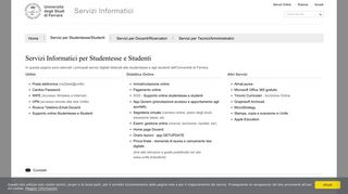 
                            11. Servizi Informatici per Studentesse e Studenti — Servizi ... - Unife